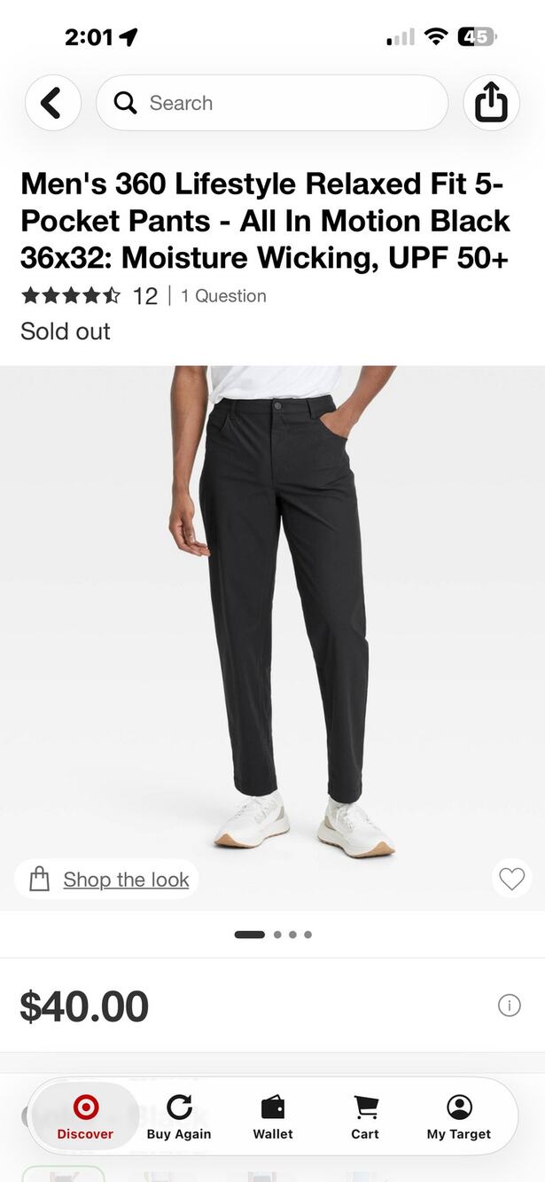 Men's 360 Lifestyle Relaxed Fit Pants-All In Motion-Black